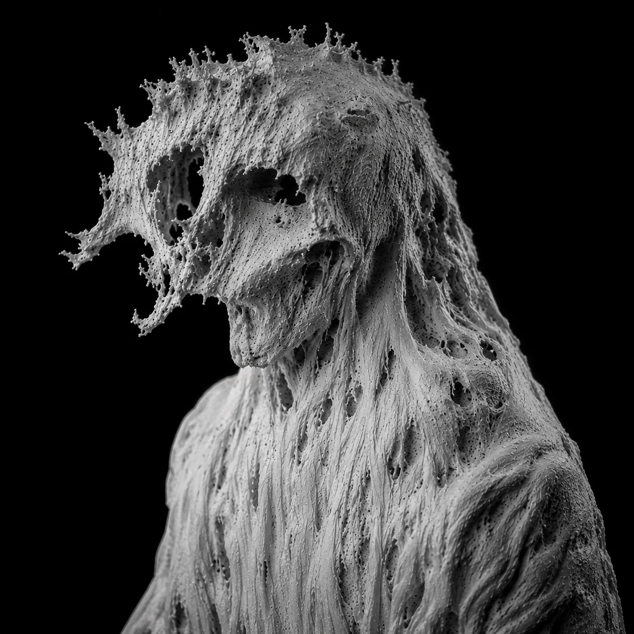 Three-quarter view of the eroded BRAMBLES figure