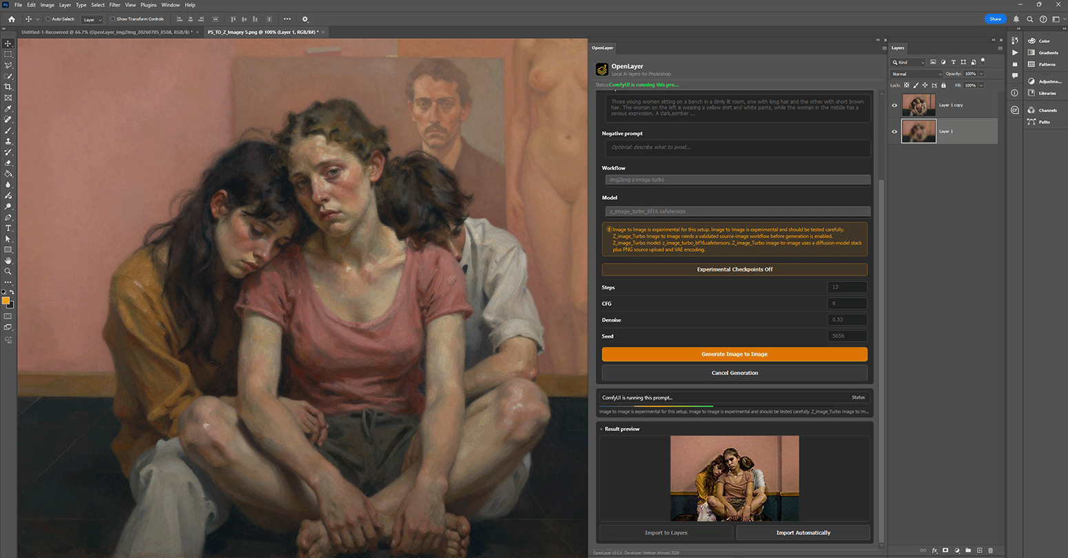 OpenLayer Photoshop Plugin interface by Mehran Ahmadi
