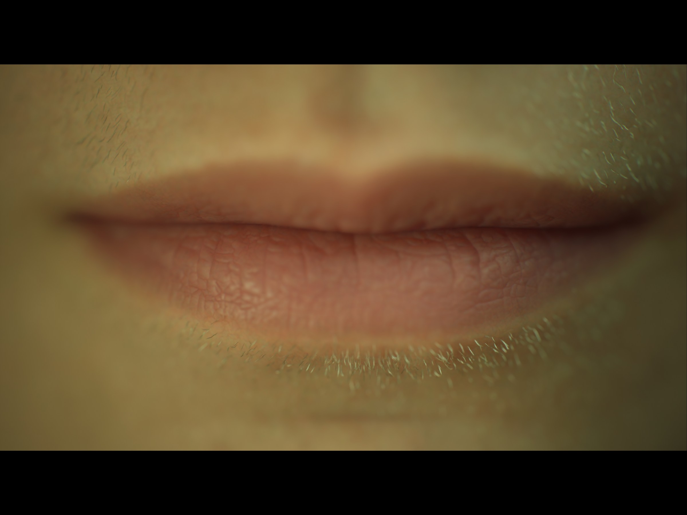 Detailed MetaHuman mouth and skin rendered in Unreal Engine 5