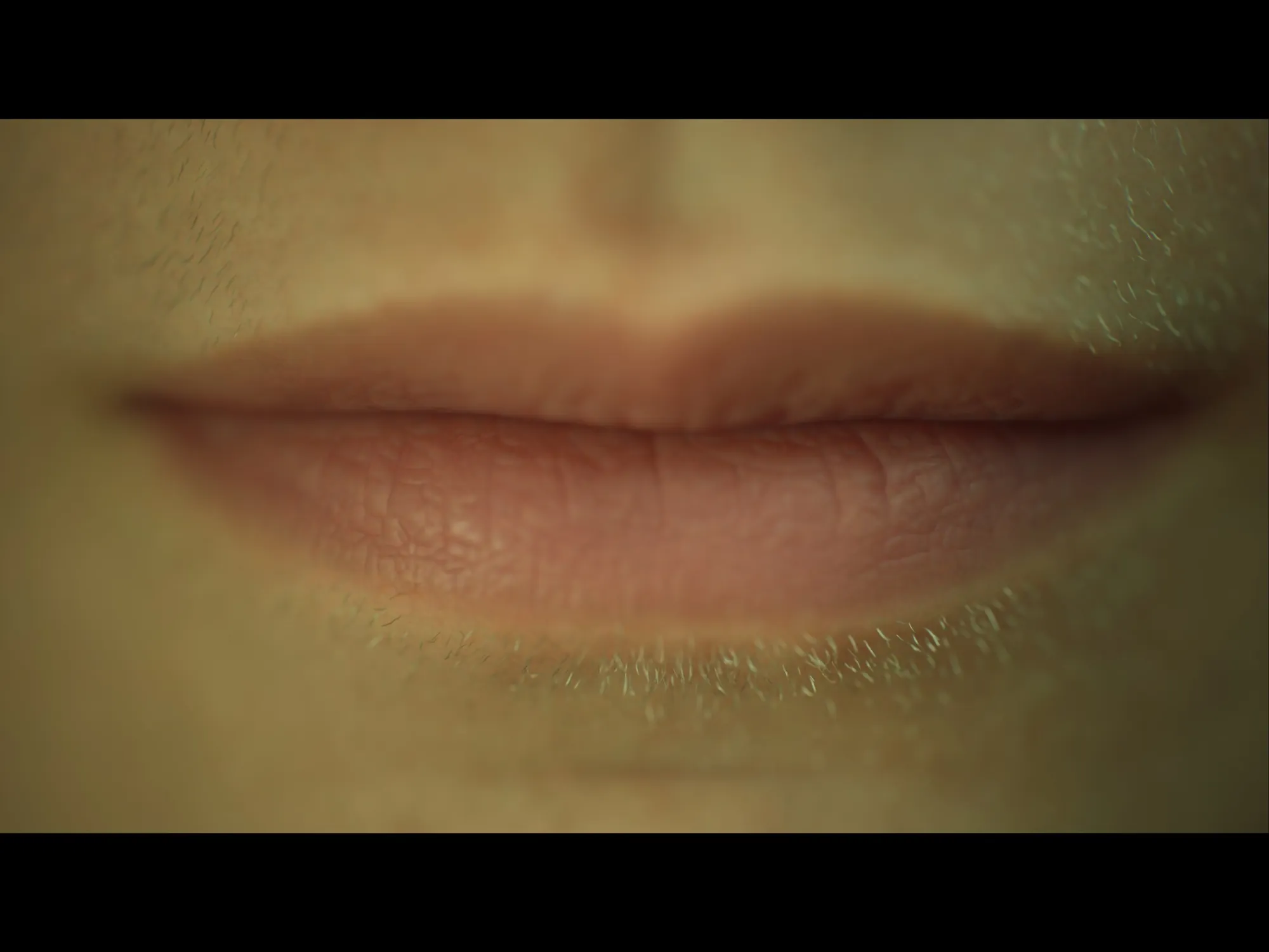 Detailed MetaHuman mouth and skin rendered in Unreal Engine 5