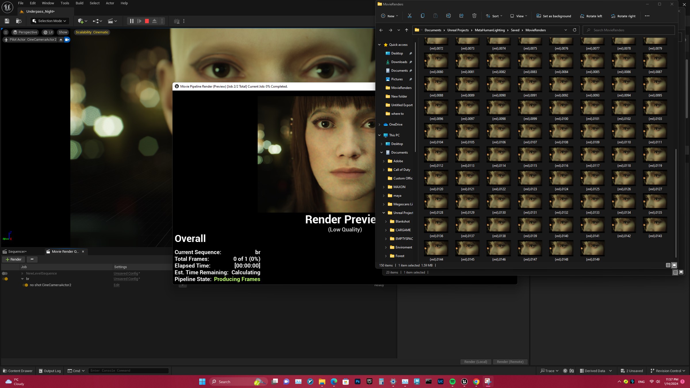 The MetaHumans realtime production workflow inside Unreal Engine 5