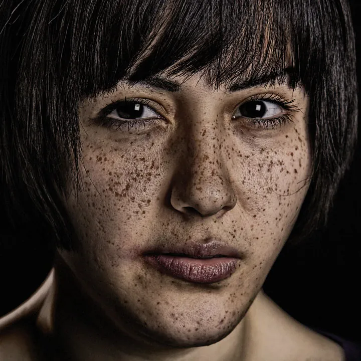 Black and white portrait by Mehran Ahmadi